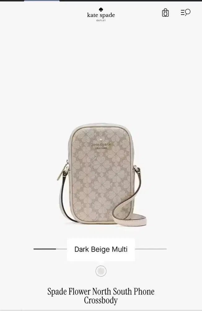 Kate Spade Spade Flower North South Zip Phone Crossbody