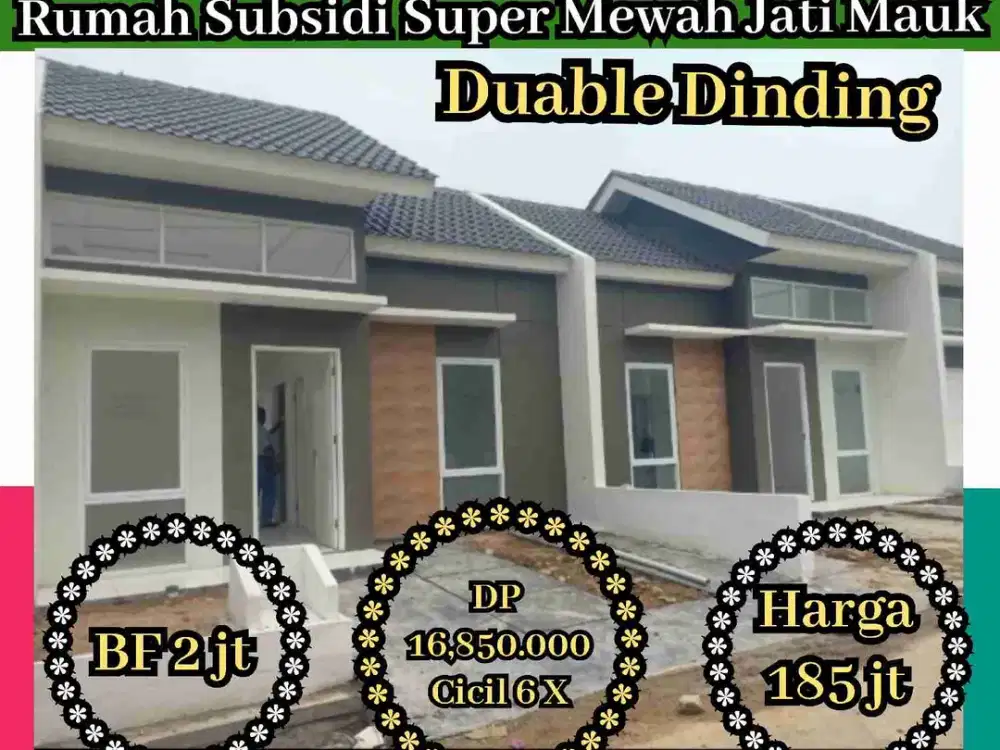 Rumah Subsidi Super Mewah di Jati, Harga 185 jt.