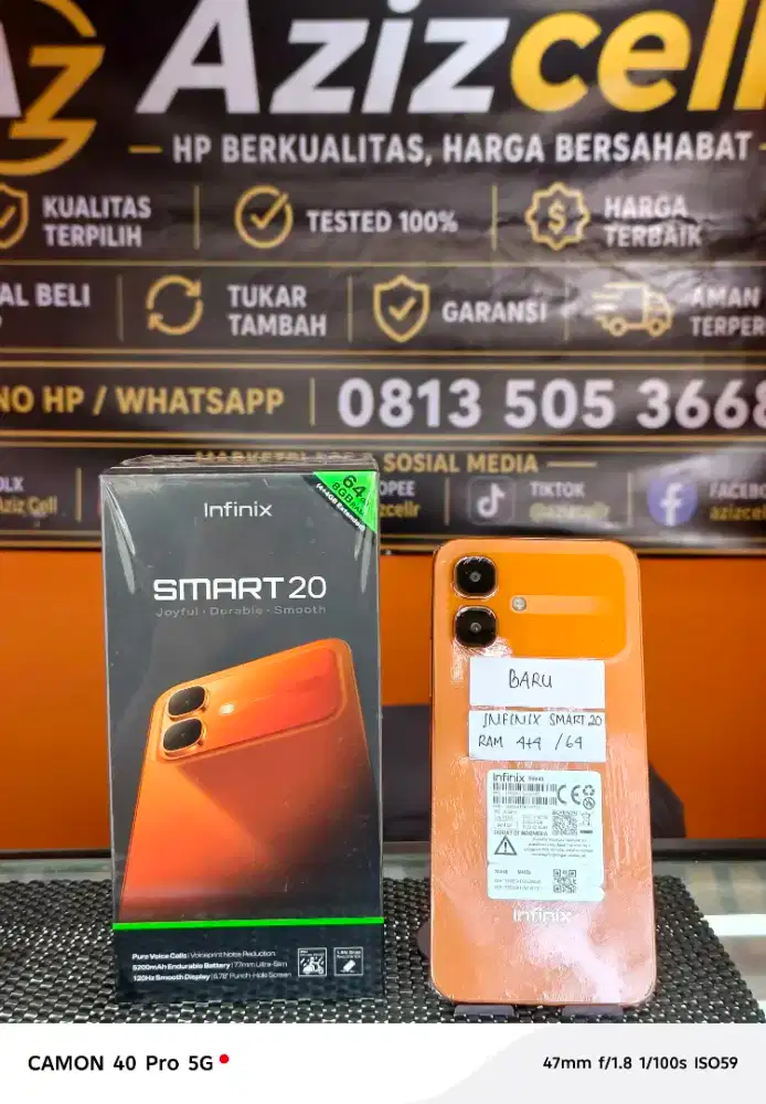 BARU INFINIX SMART 20 RAM 4+4/64