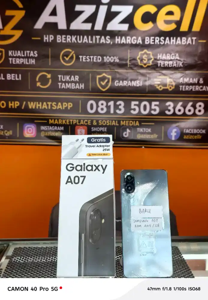 BARU SAMSUNG GALAXY A07 RAM 4+4/128