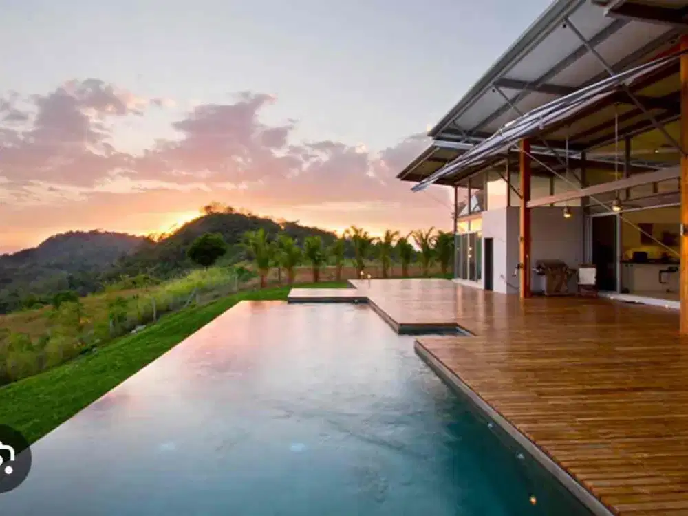 tanah villa infinity pool murah view pegunungan di kota batu malang