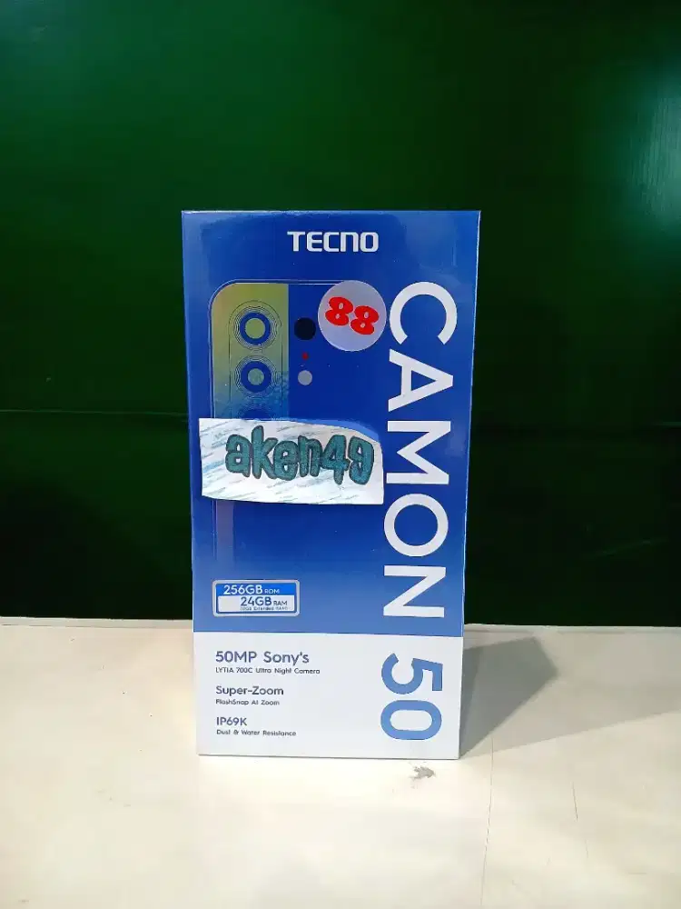 Tecno Camon 50 Helio G200 12Gb 256Gb Camera 50Mp OIS IP69 Resmi