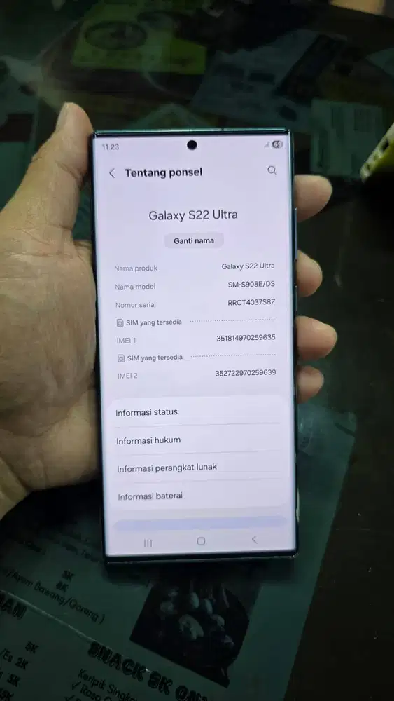 BU Sell Samsung S22 ultra Sein 12/256