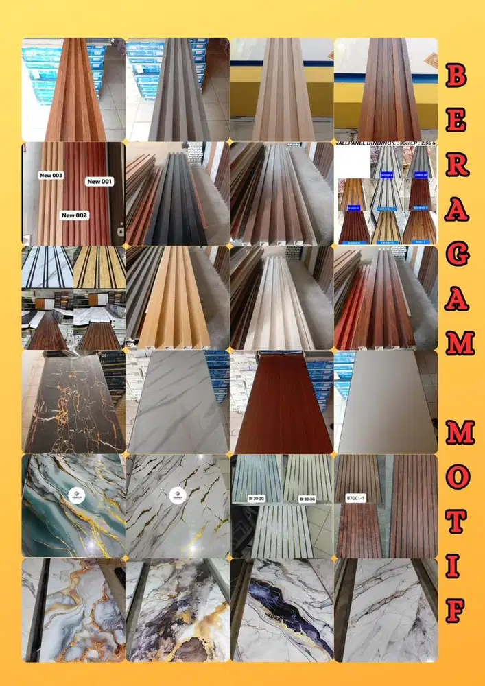 Plafon pvc dan interior terpasang dan bahan saja