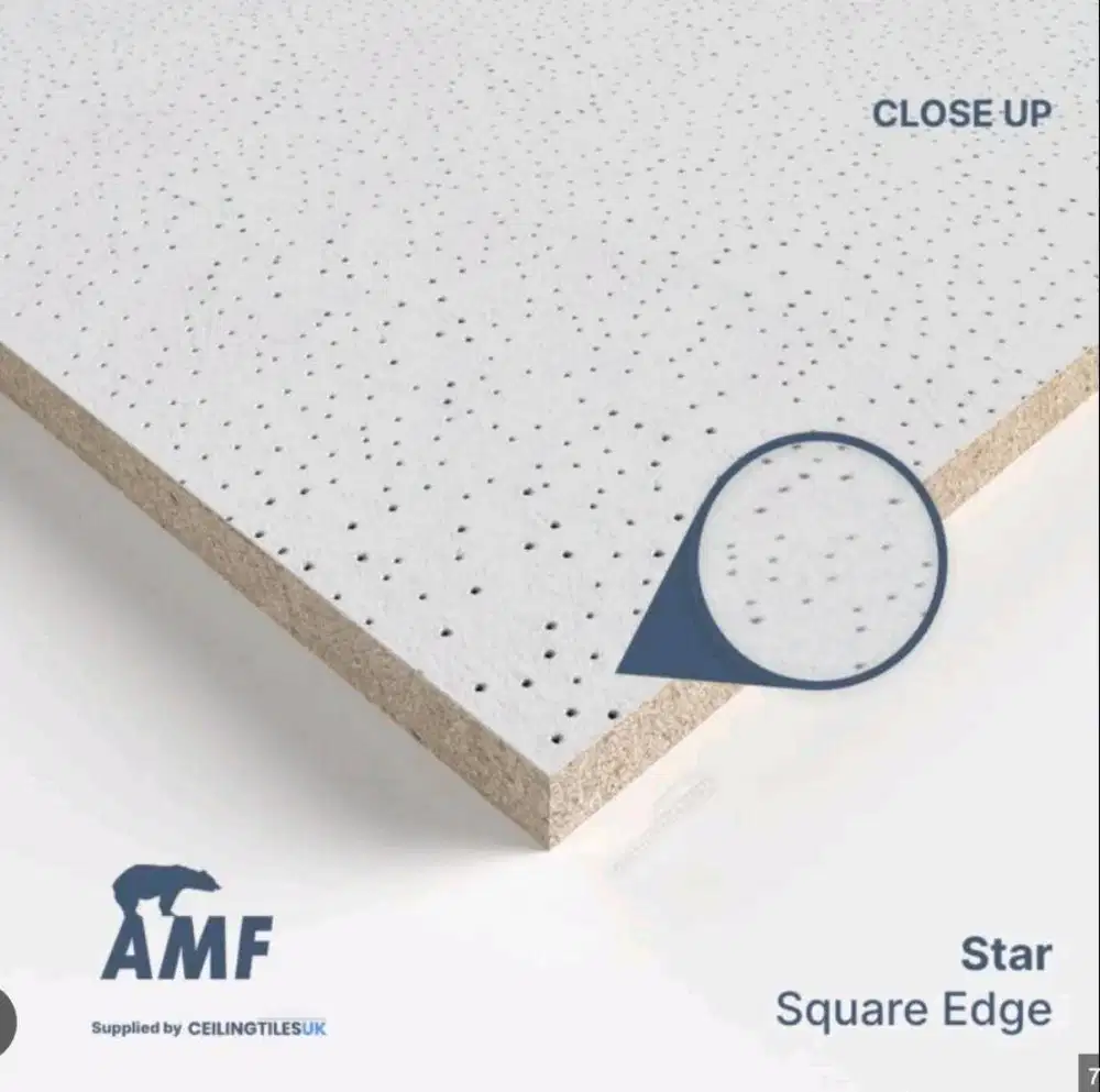 AMF Thermatex Star Square Edge Ceiling Tiles UK.15X600X1200 / CEILING