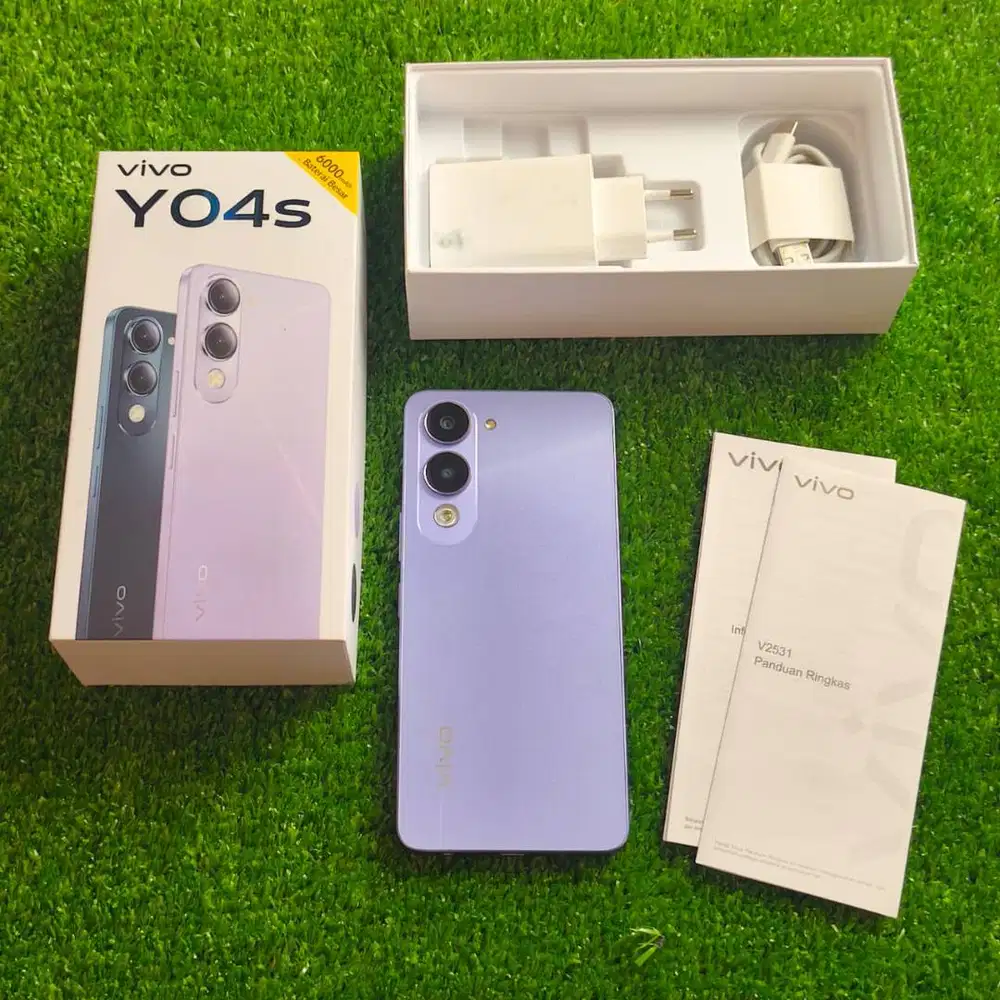 Vivo Y04S 4128GB Violet lecet pemakaian garansi 18 Des 26 Fullset Ori