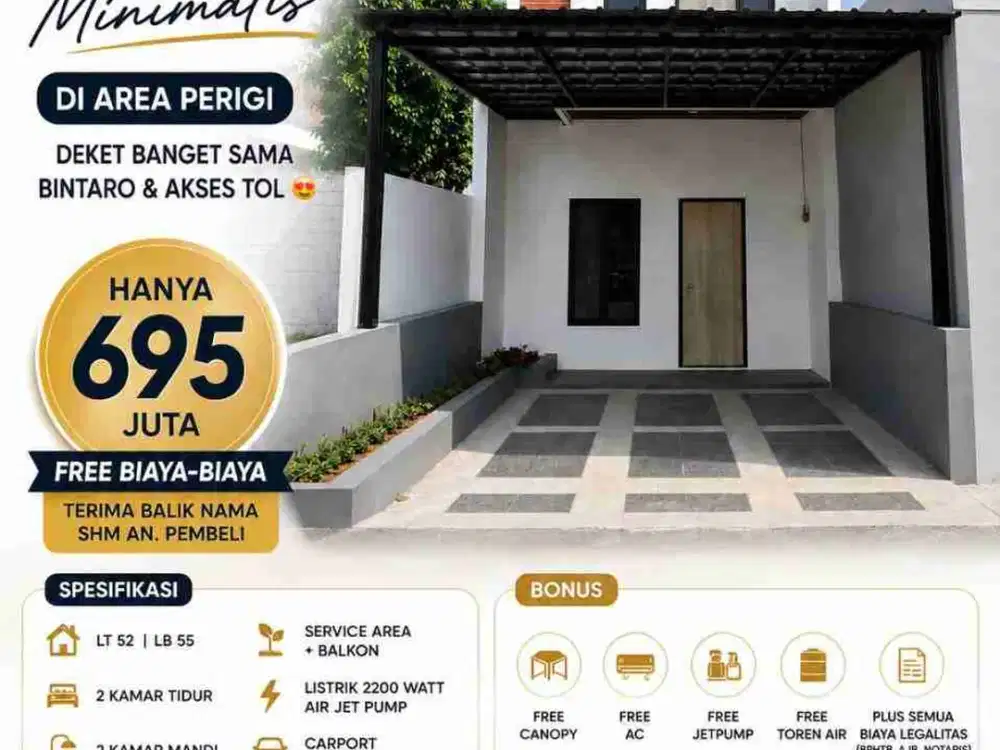 Rumah dijual cluster Pondok Aren nego strategis