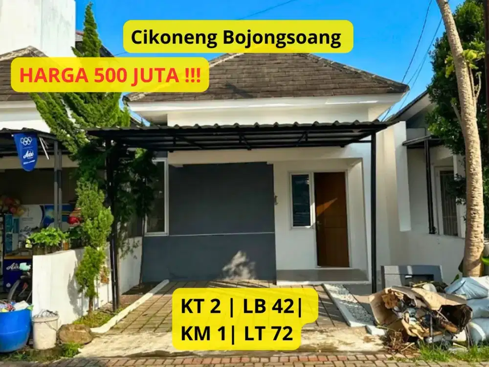 Dijual Rumah Murah di Cikoneng Bojongsoang Akses Jalan Lebar