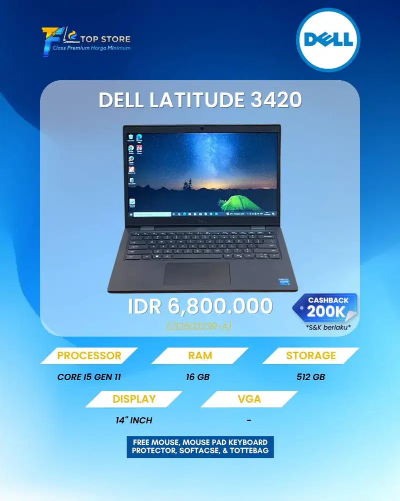 DELL LATITUDE 3420 GEN 11 CORE I5 SSD 512/16 GB