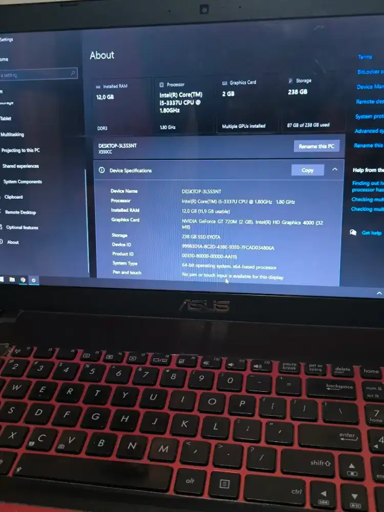 Laptop asus KULIAH, kerja