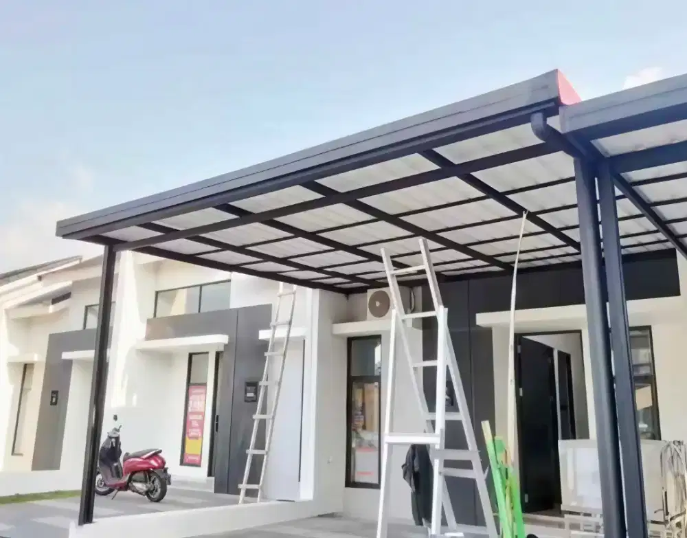 Kanopi baja ringan dan garasi