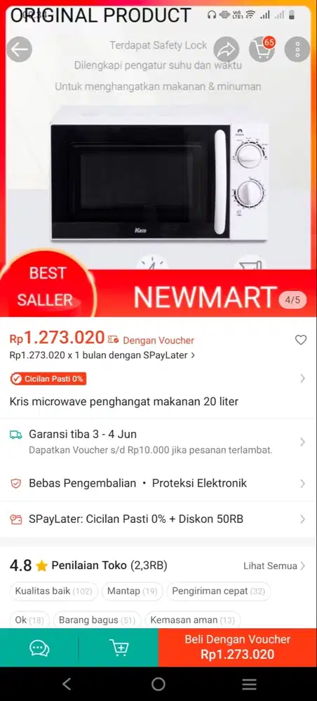 Dijual Kris microwave masih bagus