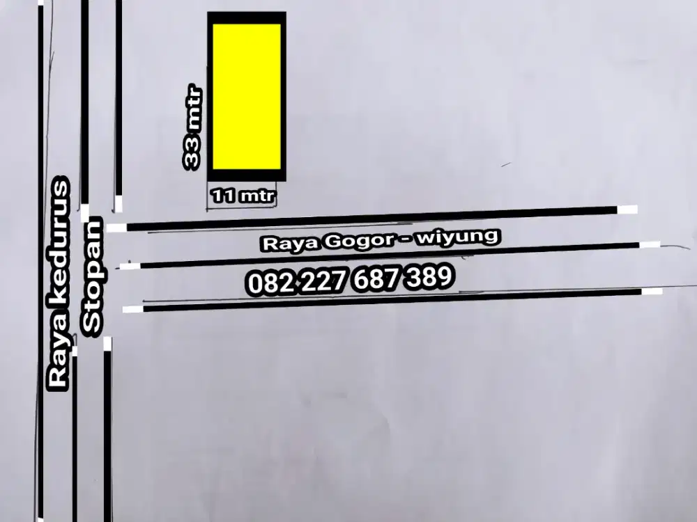 Tanah strategis nol jalan raya gogor wiyung Surabaya
