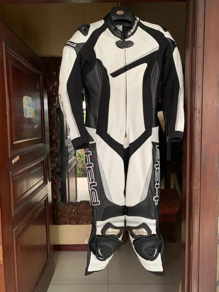 Held Ladies Ayana 2 One Piece Leather Suit - White / Black Size: 10