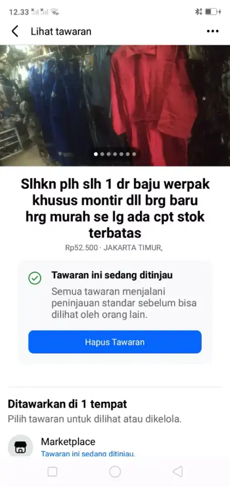 Slhkn plh slh 1 dr baju kerja werpak brg baru hrg murah se lg ada cpt