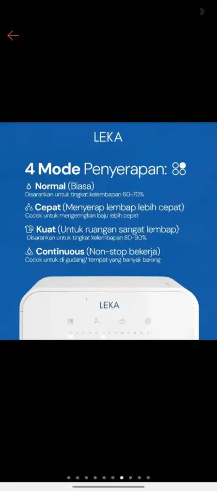 Humidifire(mengurangi kelembaban kamar)