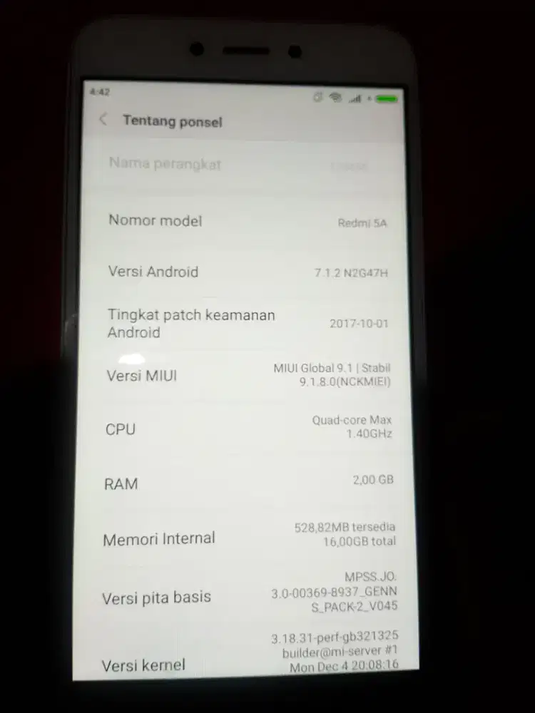 Jual redmi 5A bu