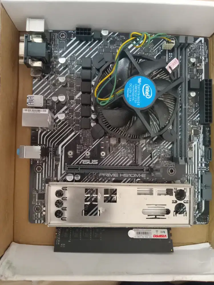 MB Asus PRIME H510m-E intel gen 10 + i3 10100 + 4gb ddr 4 bt barter tt
