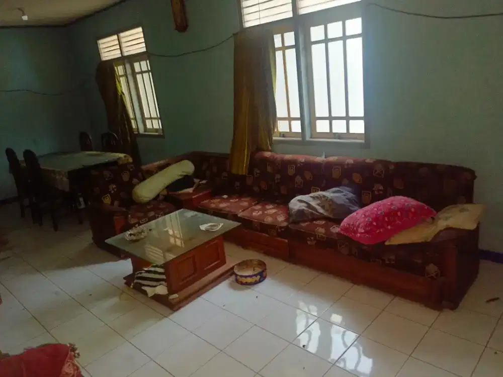 Sofa meja makan kayu