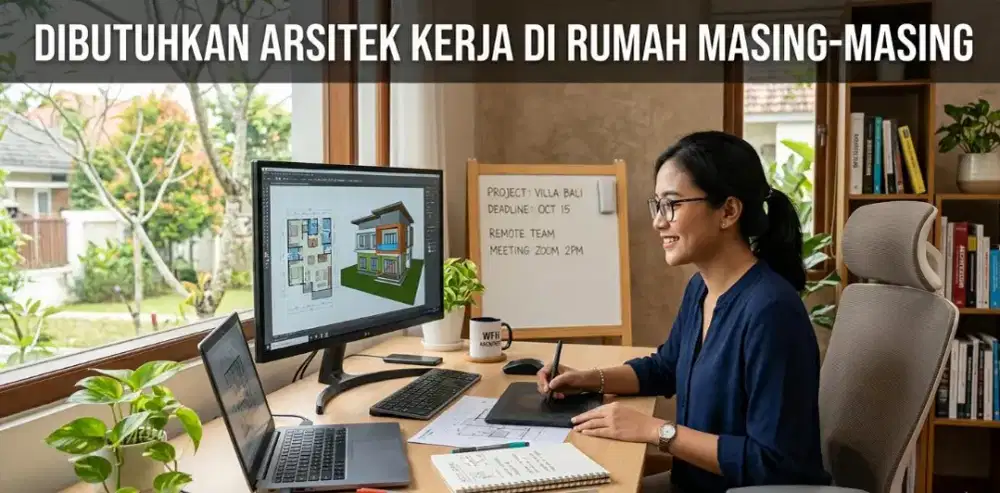 Dibutuhkan Arsitek / drafter kerja di rumah masing-masing