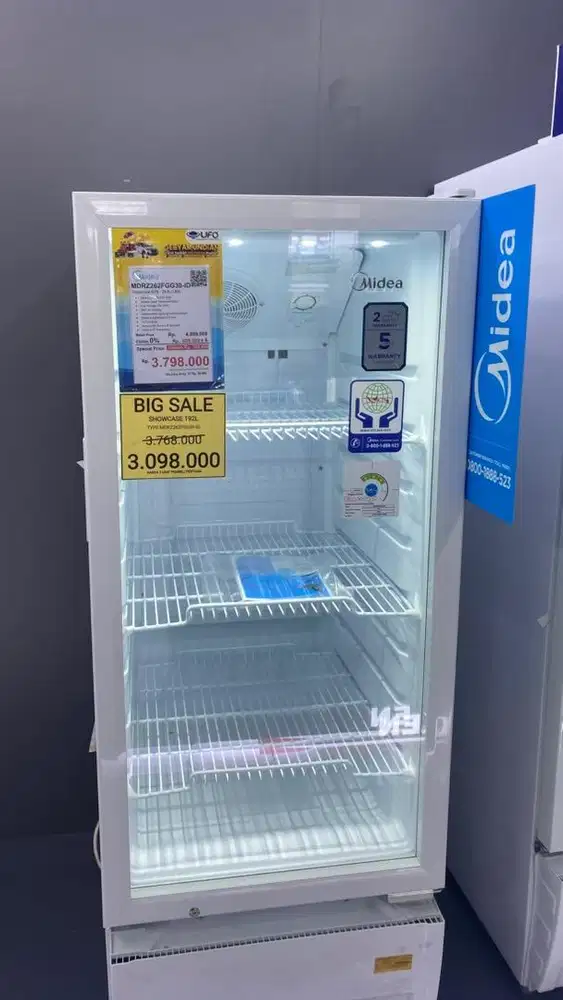 Showcase Midea 1 Pintu Kredit DP 0 Langsung ACC