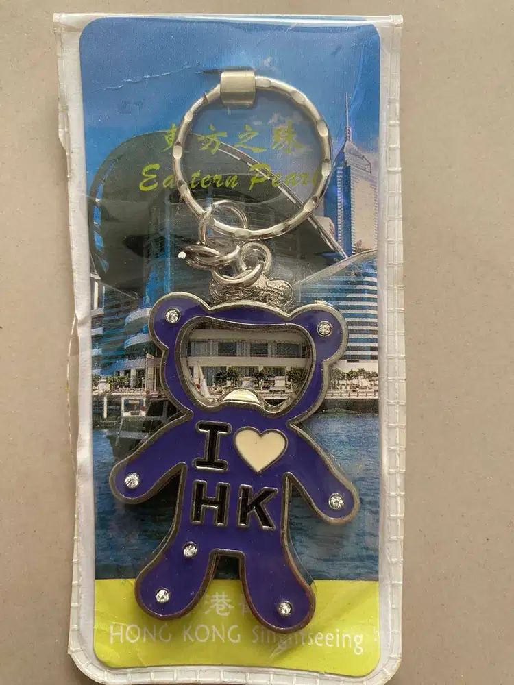 GANTUNGAN KUNCI - SOUVENIR HONGKONG – I LOVE HK - BARU