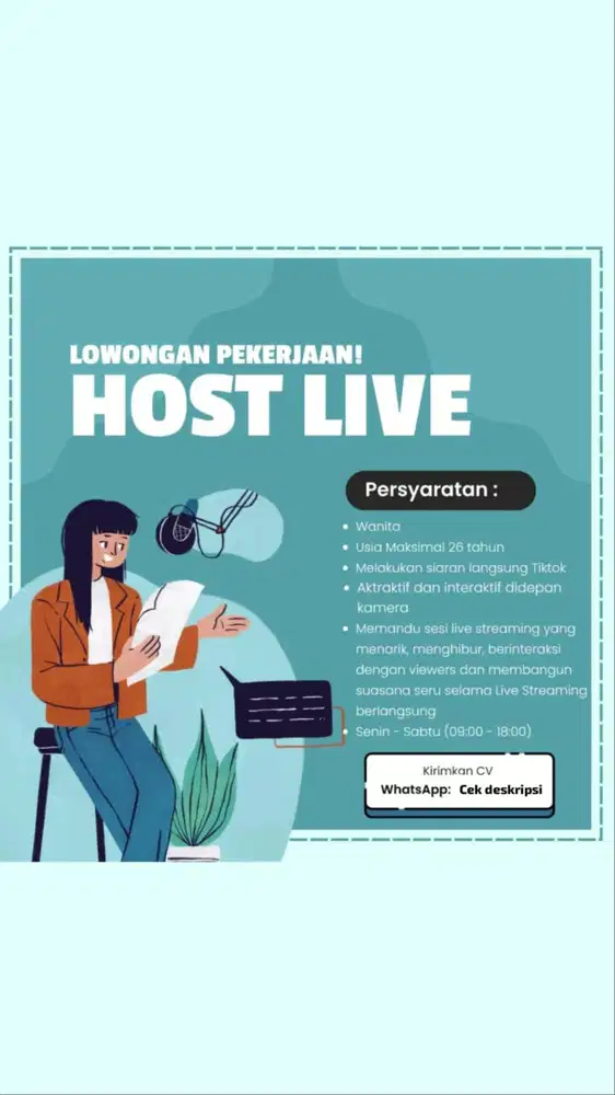 Lowongan host live entertaiment
