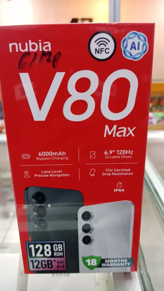 Nubia v80max new bergaransi