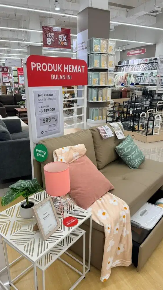 Sofa penyimpanan toshi sofa 2s + storage-tw 270 brown | 10692949