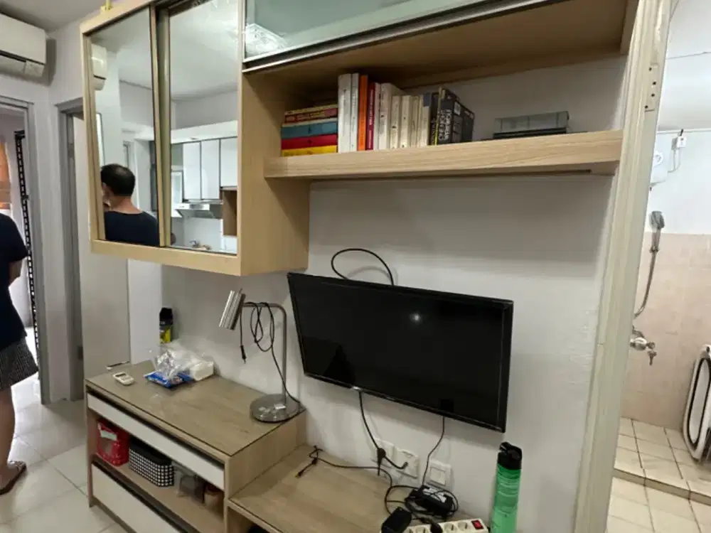 DIJUAL APARTMENT 2BR FURNISHED UK 42M2 TAHAP 2, VIEW POOL, HARGA MURAH