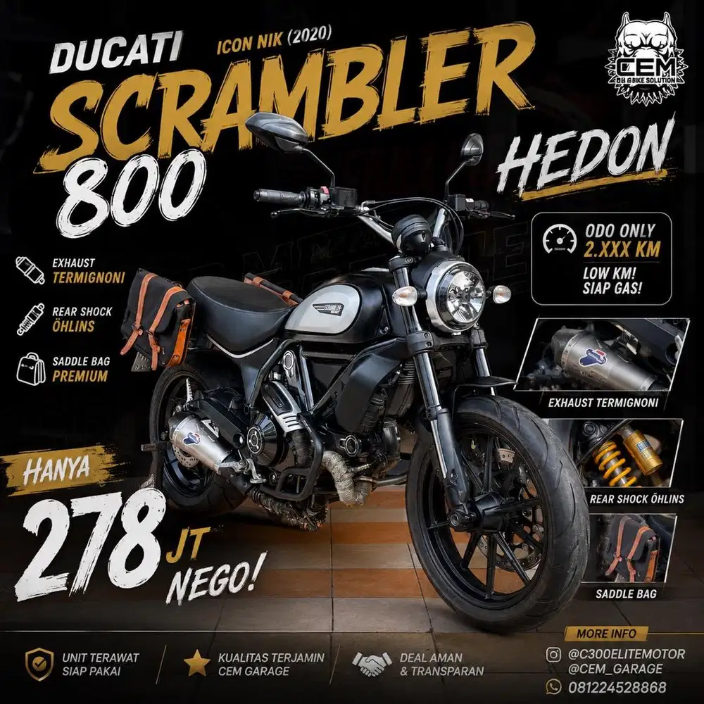 Ducati Scrambler 800 Dark Rare item hedon