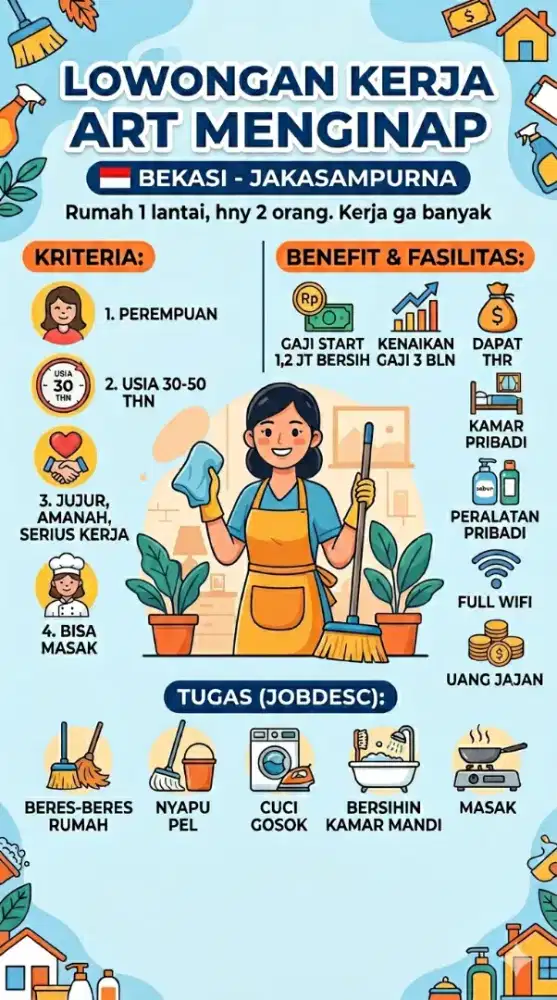 LOKER ART MENGINAP BEKASI BARAT