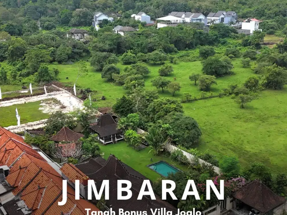 Tanah Jimbaran Bawah Dekat Kampus Unud Bonus Villa Joglo
