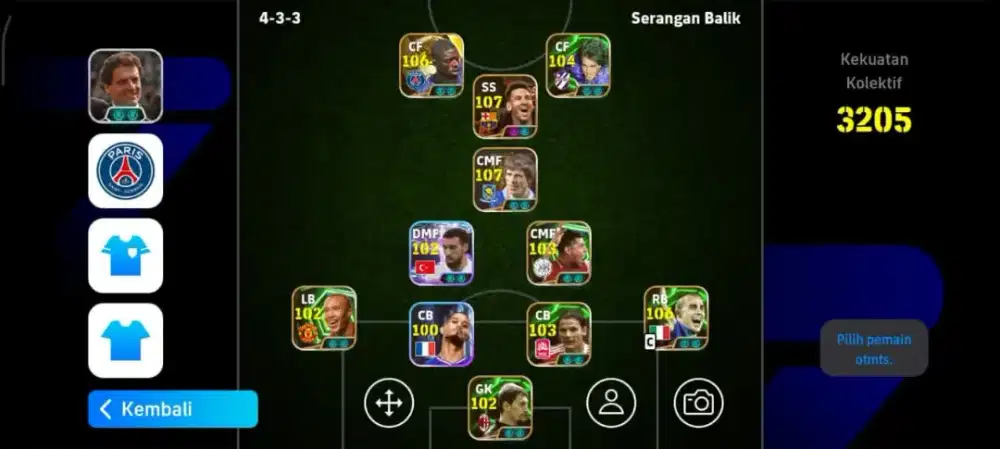 jual akun game bola Konami E-FootBall PES Android/OIS