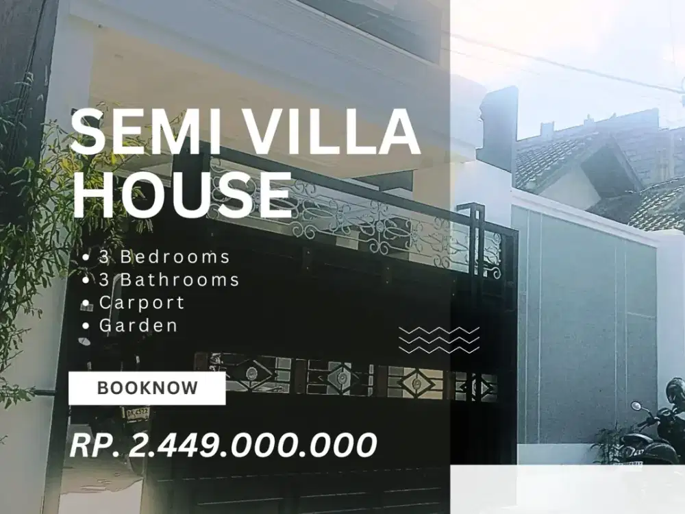FOR SALE SEMI VILLA HOUSE WITH BEAUTY GARDEN AT GUNUNG ANDAKASA, BALI