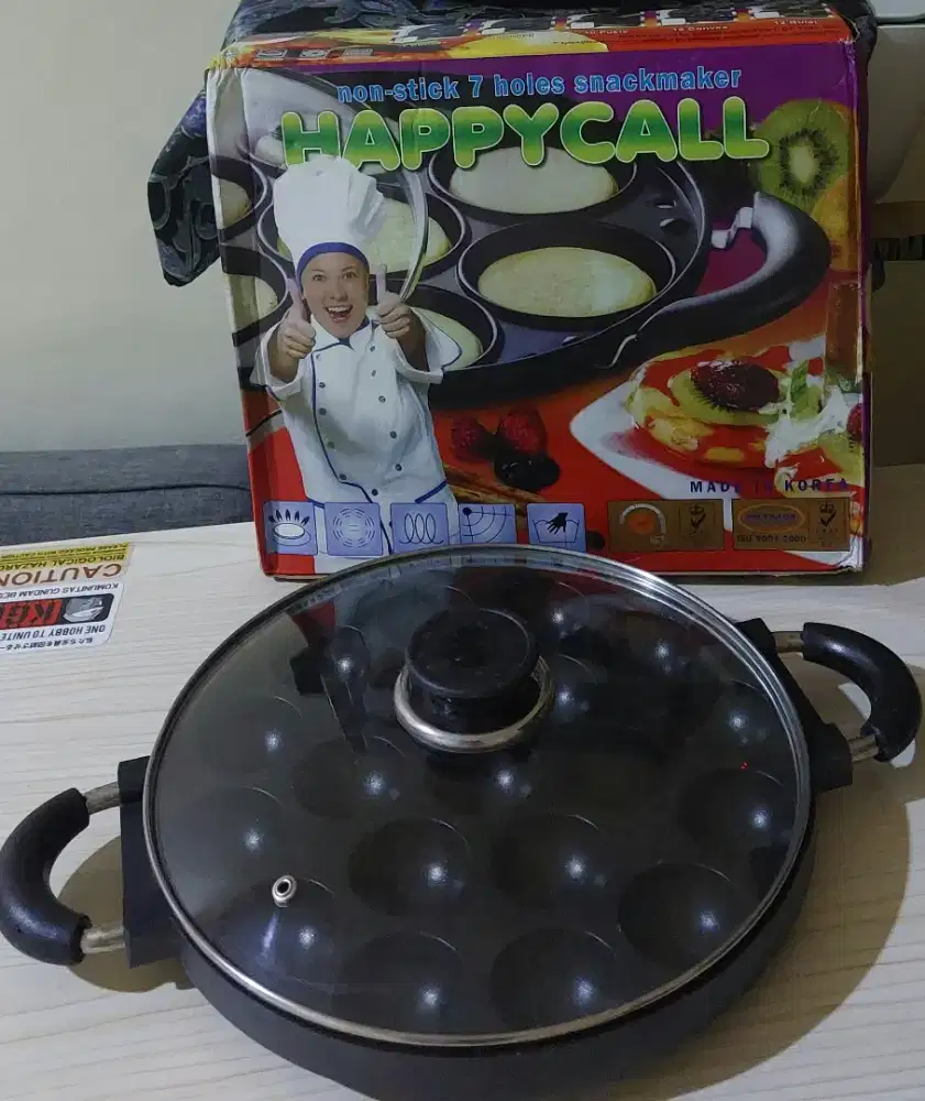 Alat Masak Topoki Happy Call Non Stick 7 Holes Snackmaker/Korea