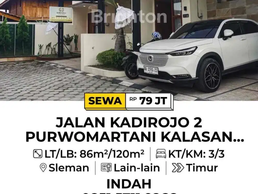 kontrakan rumah / villa  mewah 2 lantai Furnished  tinggal bawa koper