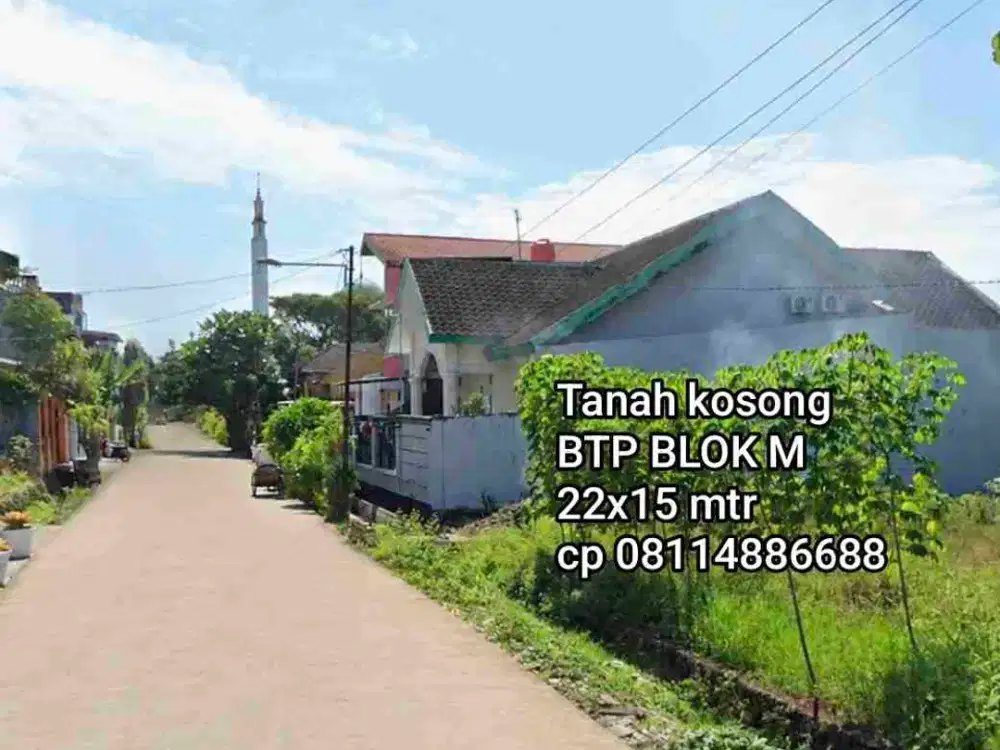 Tanah kosong BTP BLOK M Makassar perintis kemerdekaan 22x15 mtr