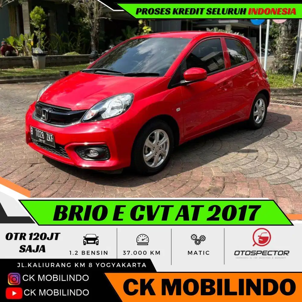 Honda Brio E CVT Matic 2017 ANTIK FAVORIT DP Minim Agya
