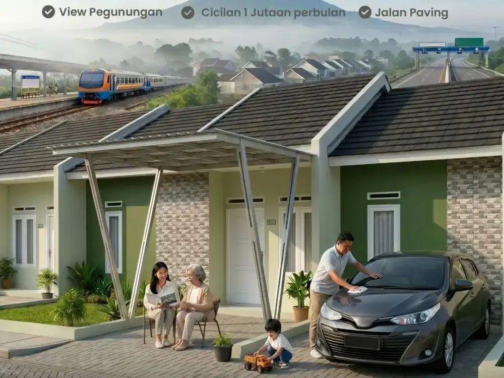 HUNIAN STRATEGIS, CICILAN 1 JUTAAN PERBULAN HANYA 3 MENIT KE STASIUN DAN 5 MENIT KE AKSES PINTU TOL BOCIMI