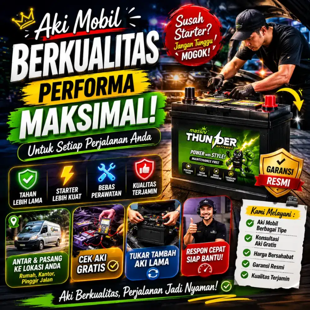 Ganti Aki Mobil Panggilan Palembang - Cek Aki Gratis & Bergaransi