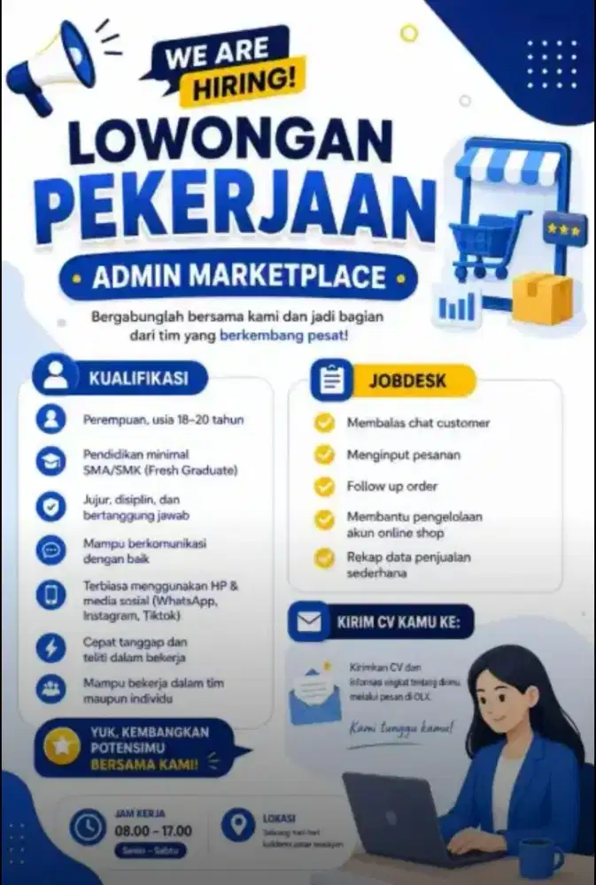 LOWONGAN ADMIN UNTUK PEREMPUAN