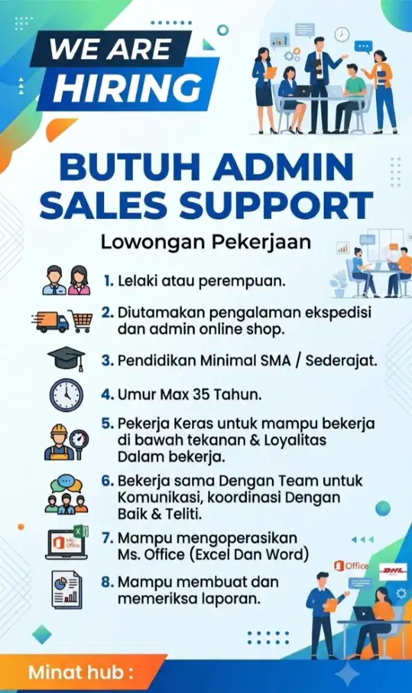 BUTUH KAMU ADMIN SALES SUPPORT