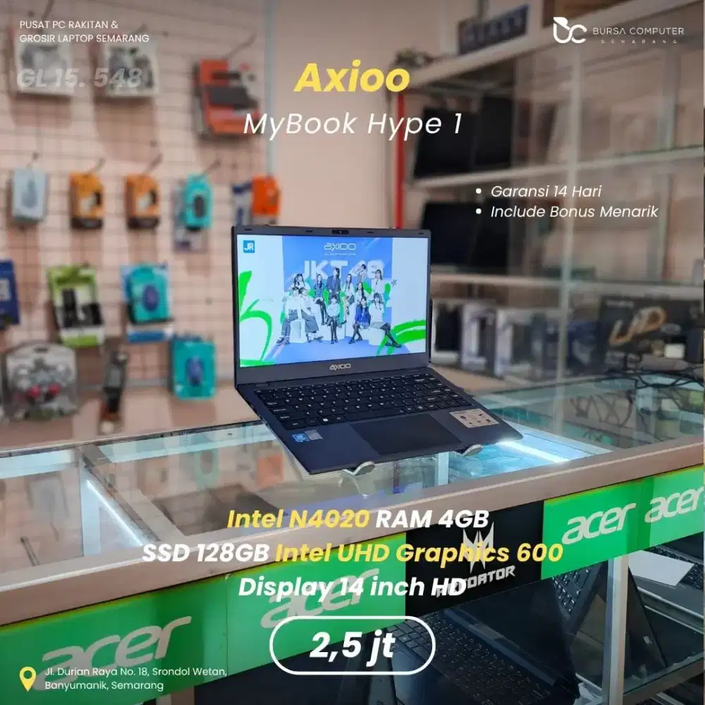 AXIOO Hype 1 | Intel N4020 4GB 128GB