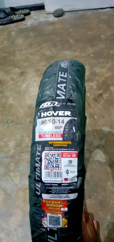 Jual BAN TUBELESS FDR HOVER 90/90-14