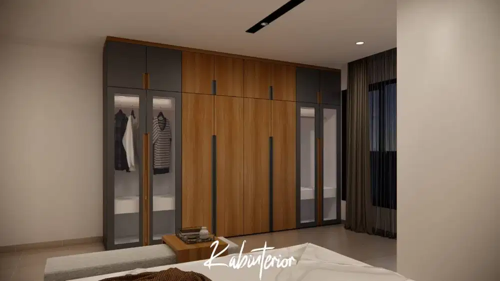 CUSTOM BUILT-IN WARDROBE MINIMALIST HPL LUAR-DALAM