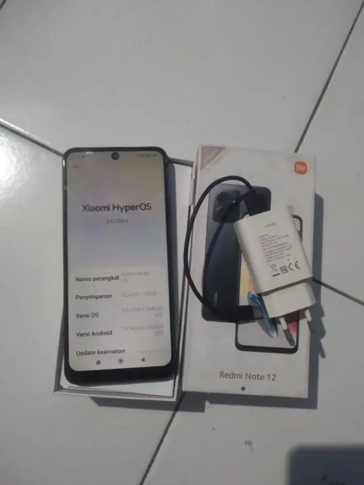 Redmi Note 12 ram 8+4/128 minus pemakaian