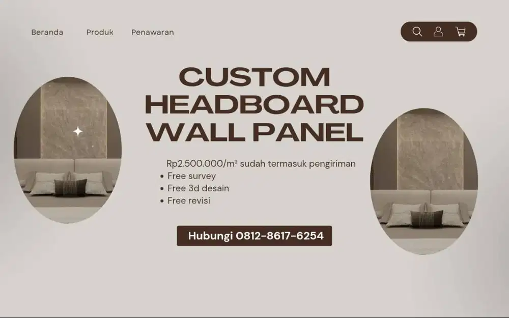 CUSTOM HEADBOARD WALL PANEL MINIMALIST