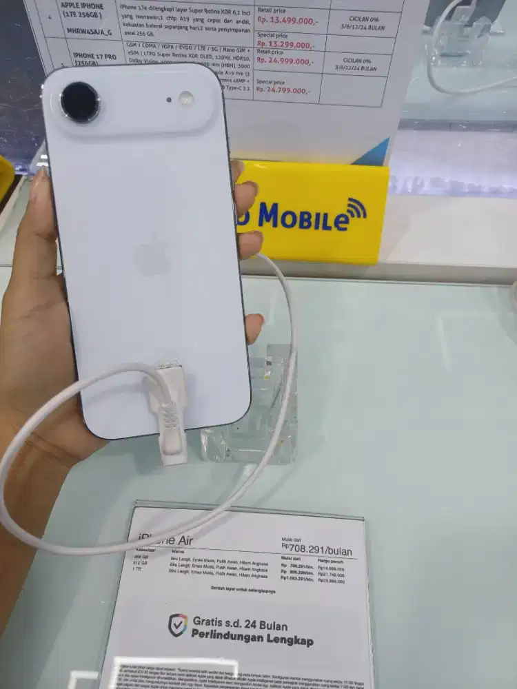 Cicilan tanpa kartu kredit DP 0% Iphone Air 256GB