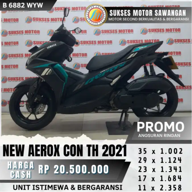 YAMAHA NEW AEROX CON TH 2021 MULUS ISTIMEWA BISA CASH KREDIT GARANSI